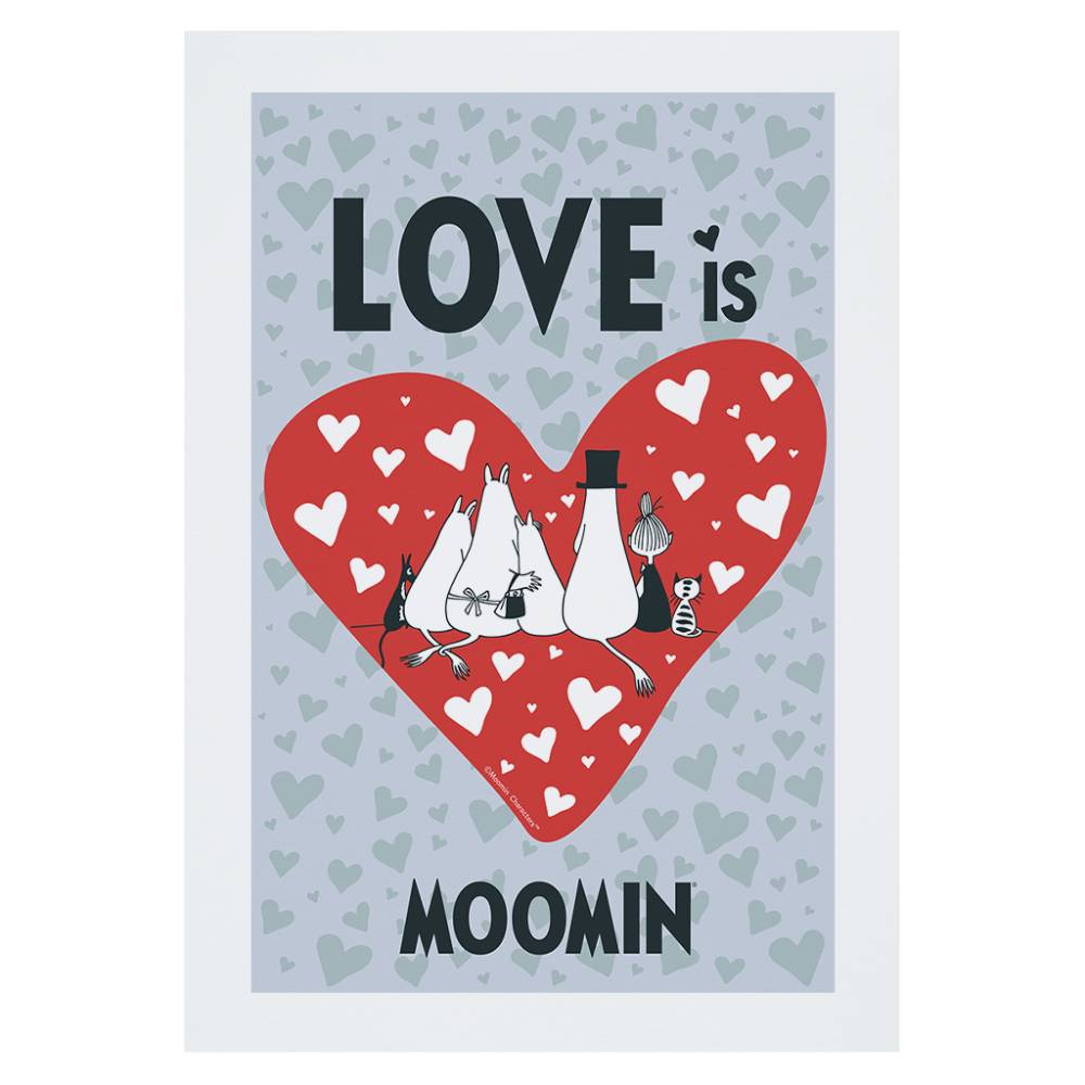 Plakat A4 Rodzina Muminków Love - The Official Moomin Shop