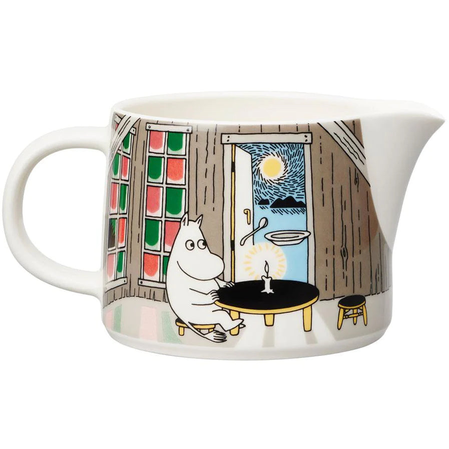 Mlecznik z dziubkiem ceramiczny 350ml Muminki wieczorne spotkanie