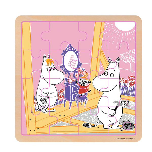 Puzzle drewniane w ramce 16 el. Muminek z Migotką i Małą Mi Barbo Toys ...