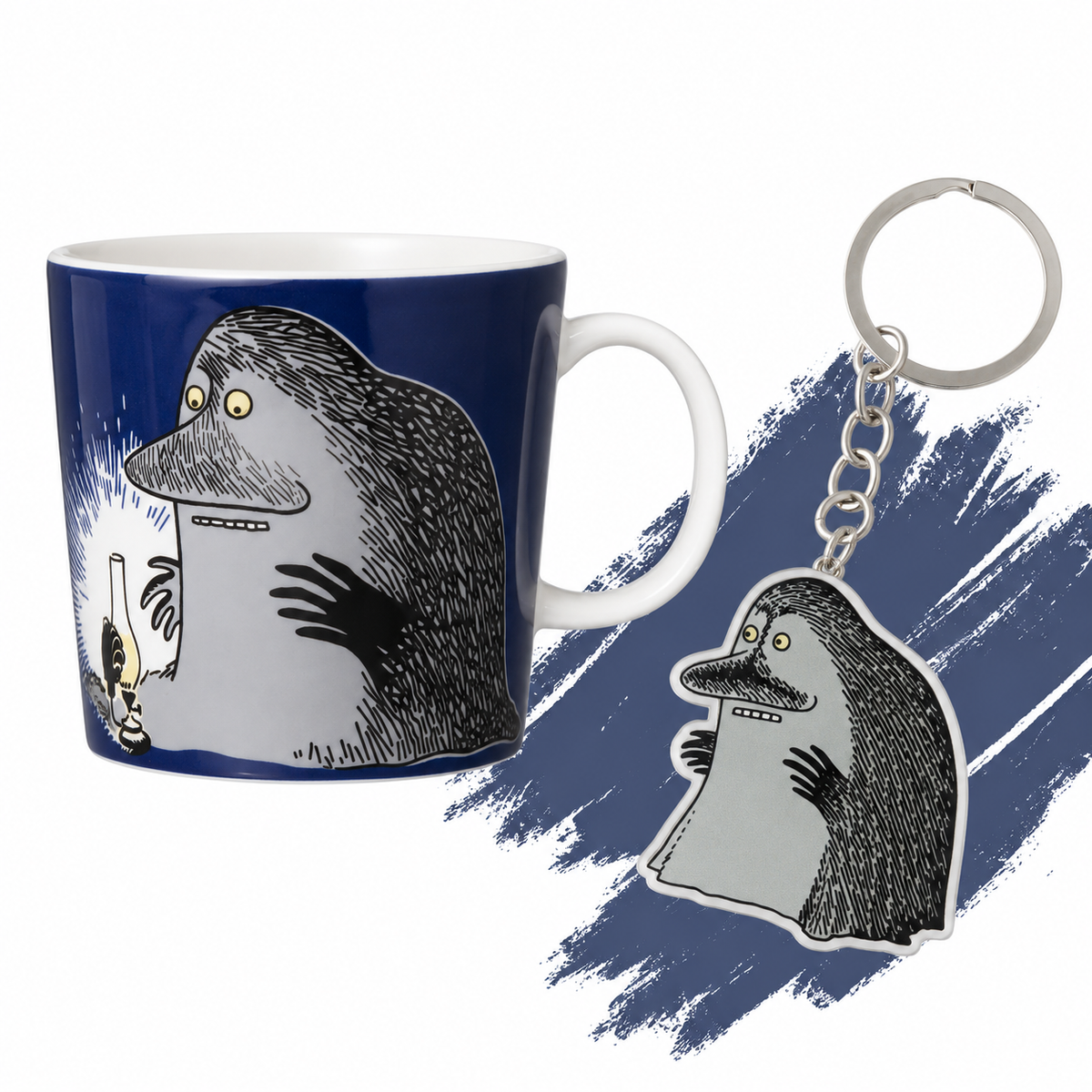 Zestaw 2 el. kubek porcelanowy 300ml i brelok Buka - Moomin Arabia