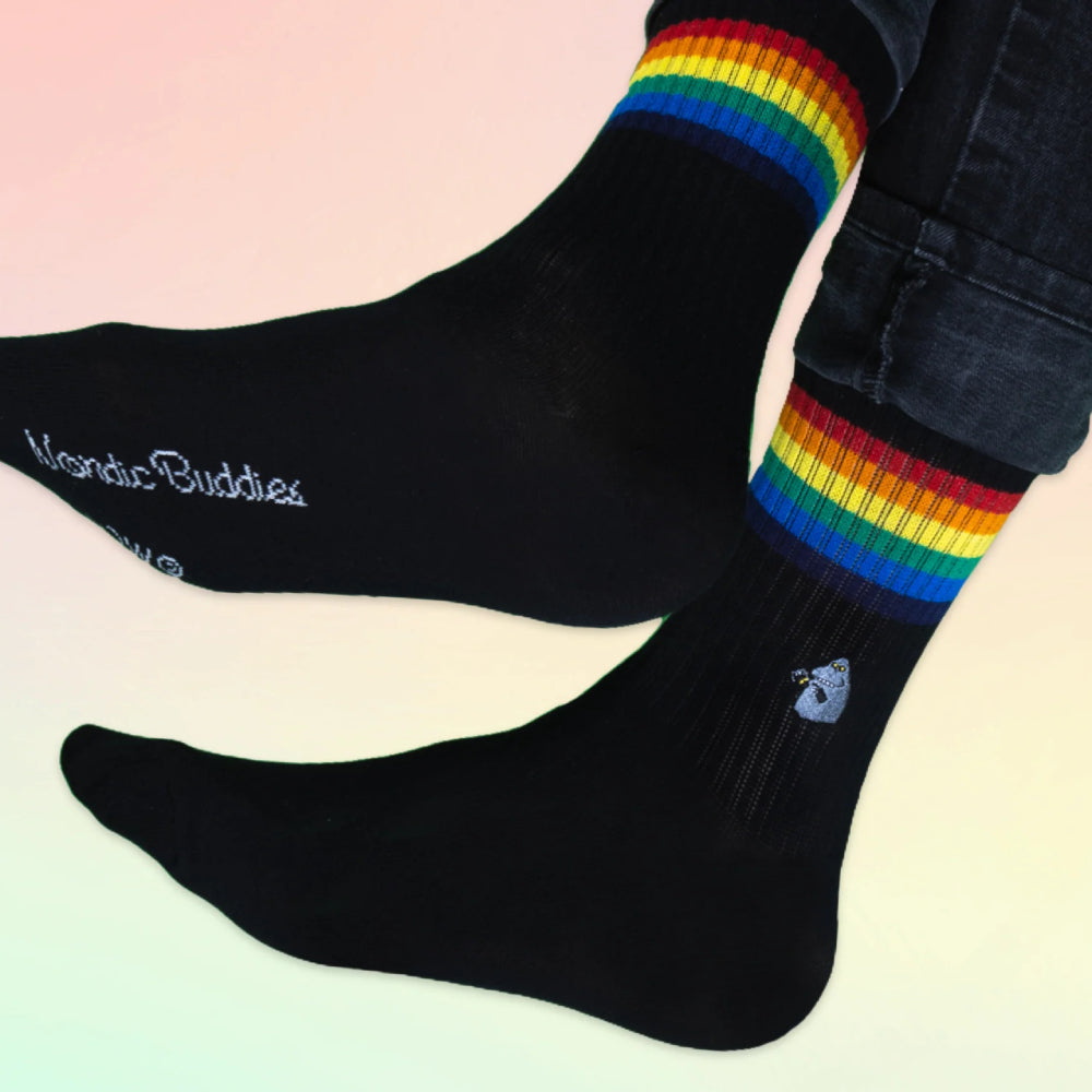 Skarpety Retro Buka tęczowe NordicBuddies