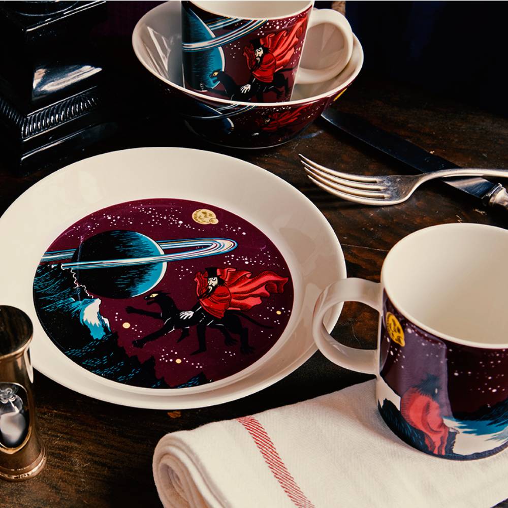 Zestaw porcelanowy (kubek, miska, talerz) Czarnoksiężnik - Moomin Arabia