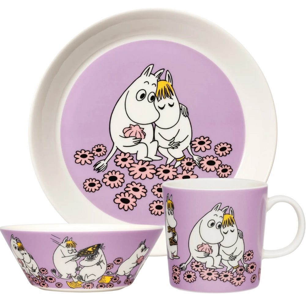 Zestaw porcelanowy (kubek, miska, talerz) Sweethearts - Moomin Arabia