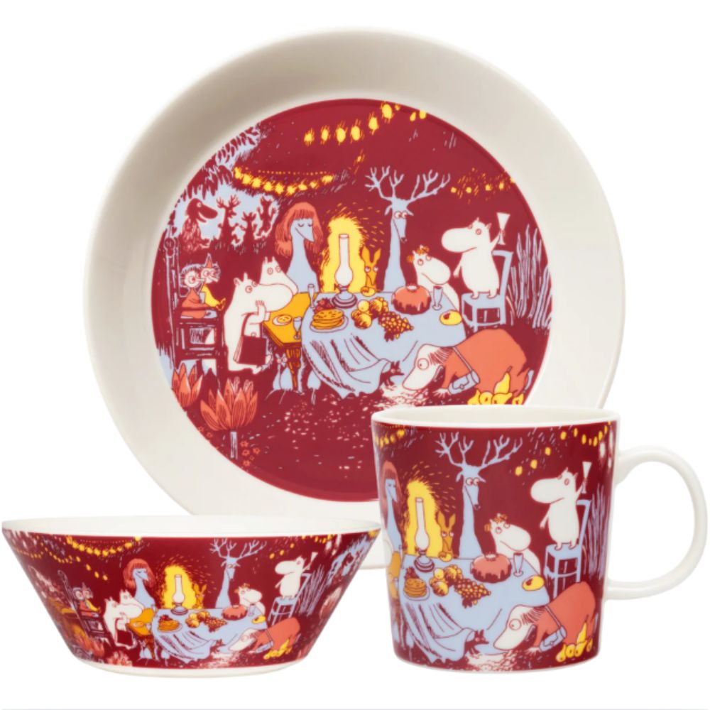 Zestaw porcelanowy 3-elementowy Festive Moments - Moomin Arabia