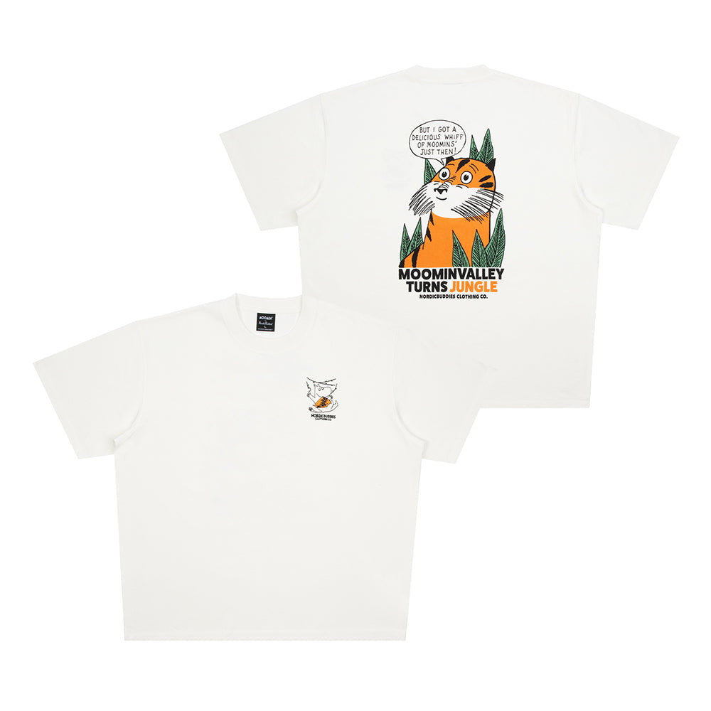 T-shirt Muminki w Dżungli biały NordicBuddies