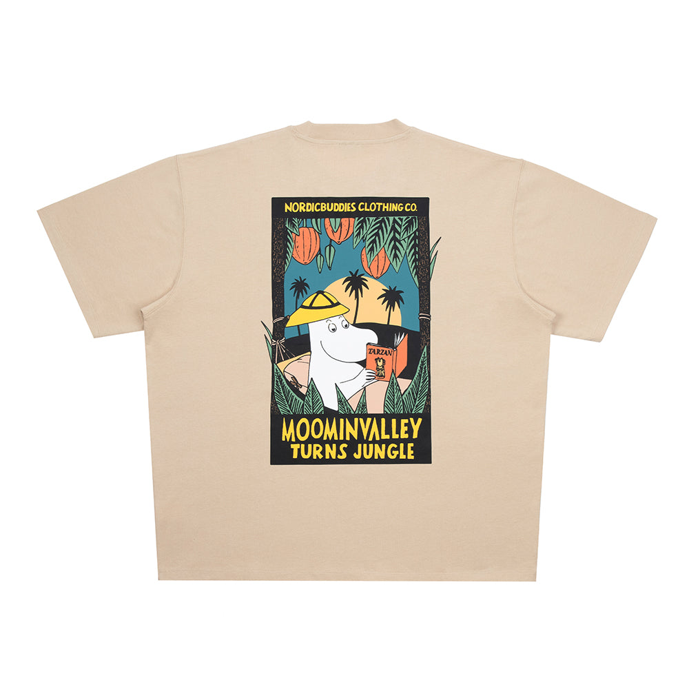 T-shirt Muminki w Dżungli beż NordicBuddies
