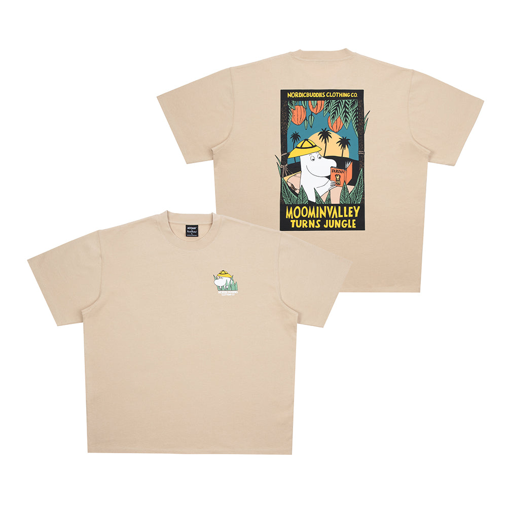 T-shirt Muminki w Dżungli beż NordicBuddies