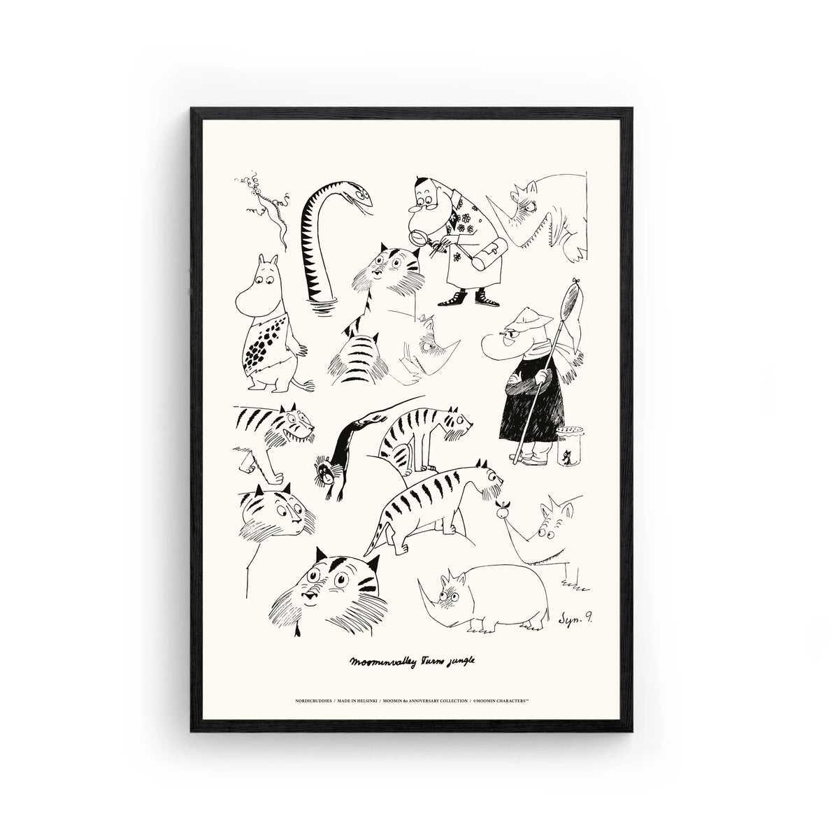 Plakat 50x70 Muminki w dżungli NordicBuddies