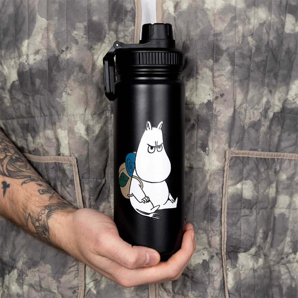 Moomintroll Adventure Thermal Everyday Bottle Black - The Official Moomin Shop