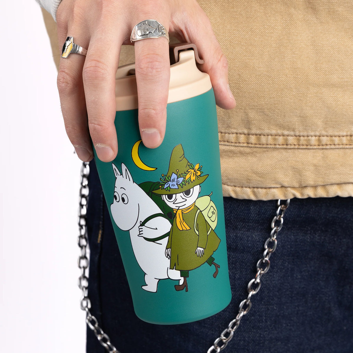 Kubek termiczny 450ml Muminek z Włóczykijem Take Away NordicBuddies