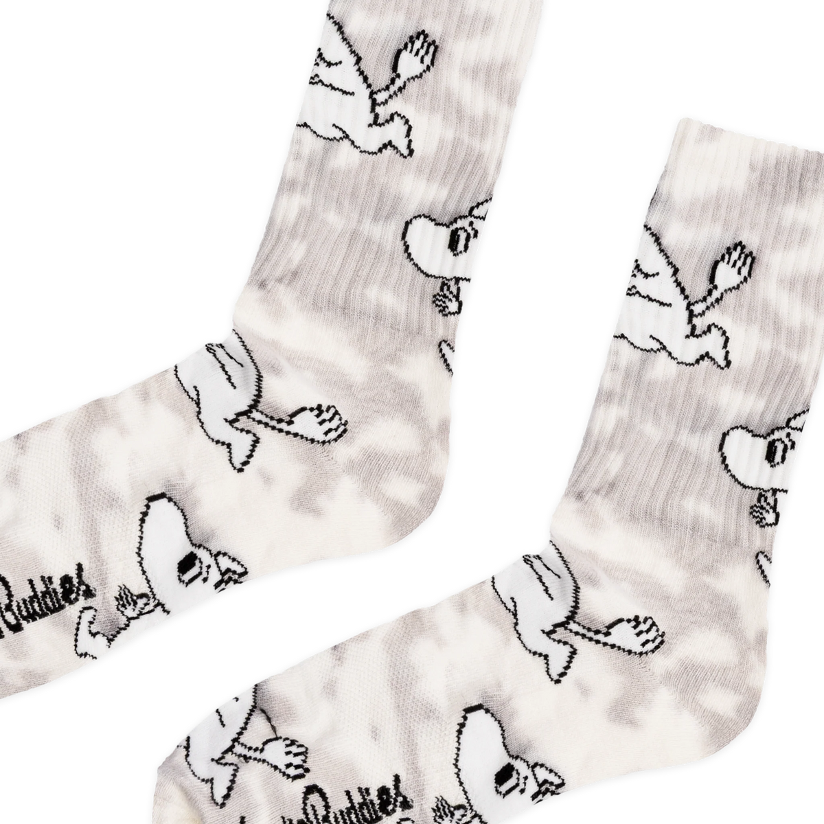 Skarpety Muminek w biegu Retro czarno-białe 36-42 NordicBuddies
