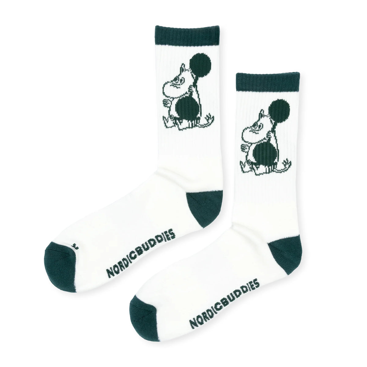 Skarpety Muminek Retro &#39;25 sport zielono-białe 40-45 NordicBuddies