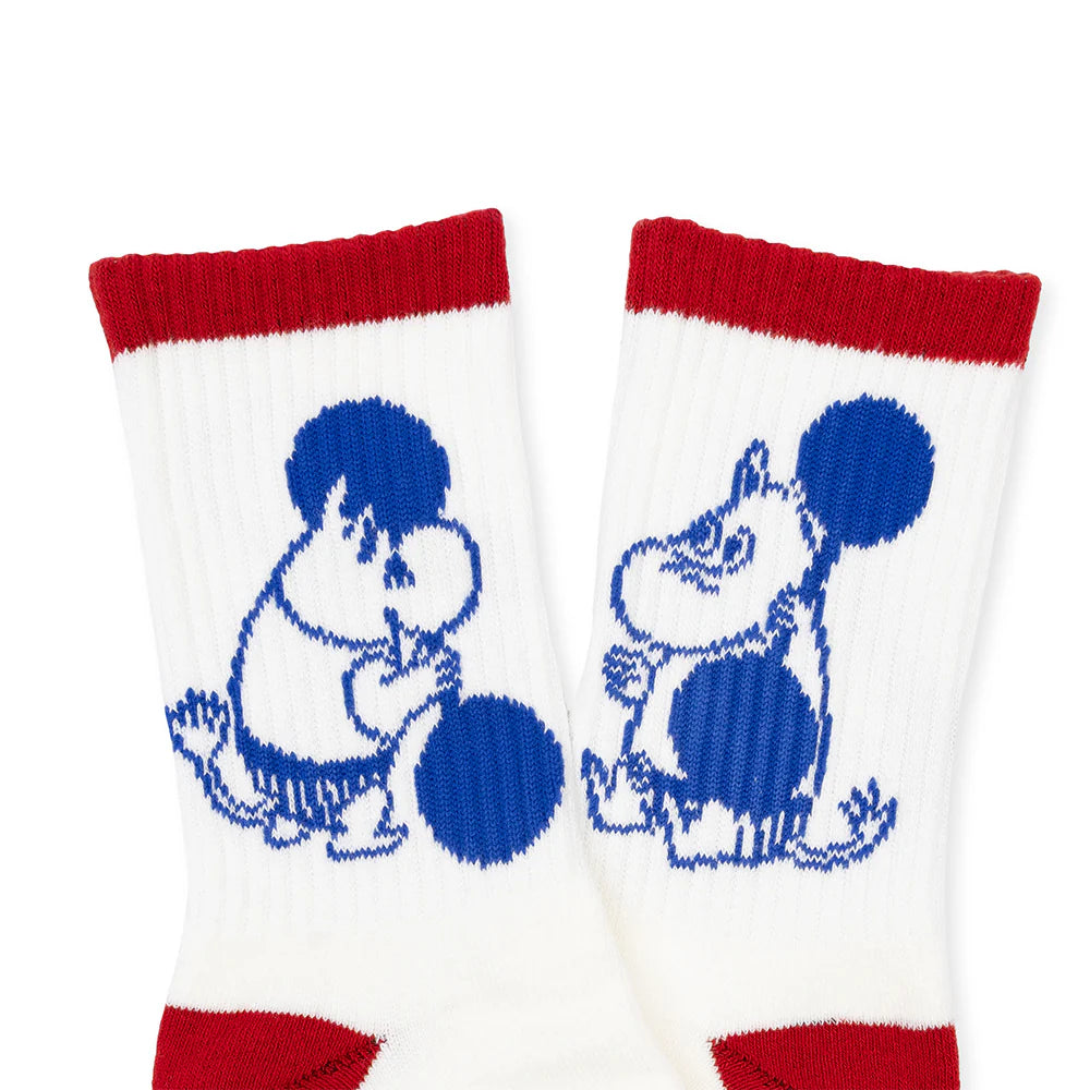 Skarpety Muminek Retro &#39;25 sport czerwono-białe 36-42 NordicBuddies