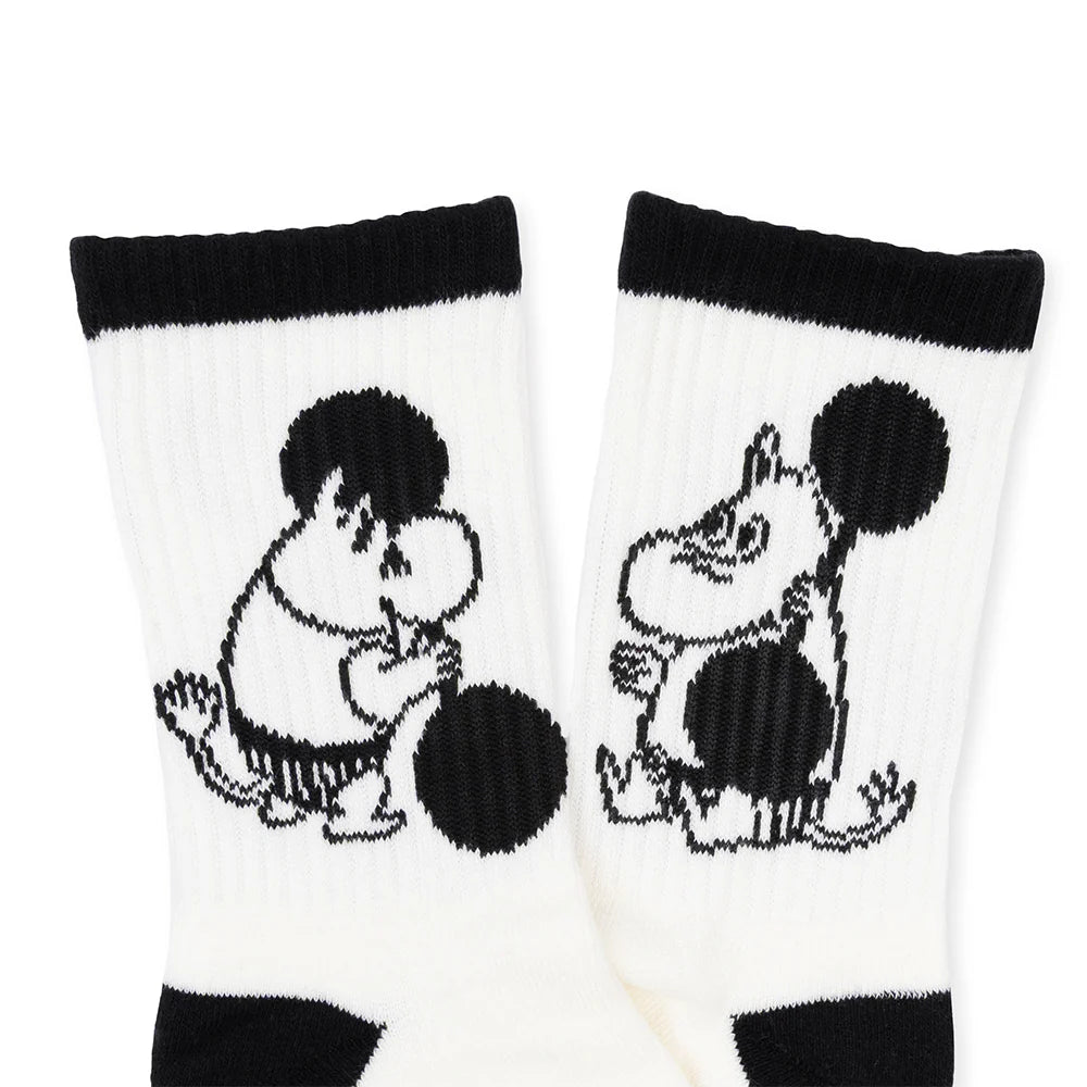 Skarpety Muminek Retro &#39;25 sport czarno-białe 36-42 NordicBuddies
