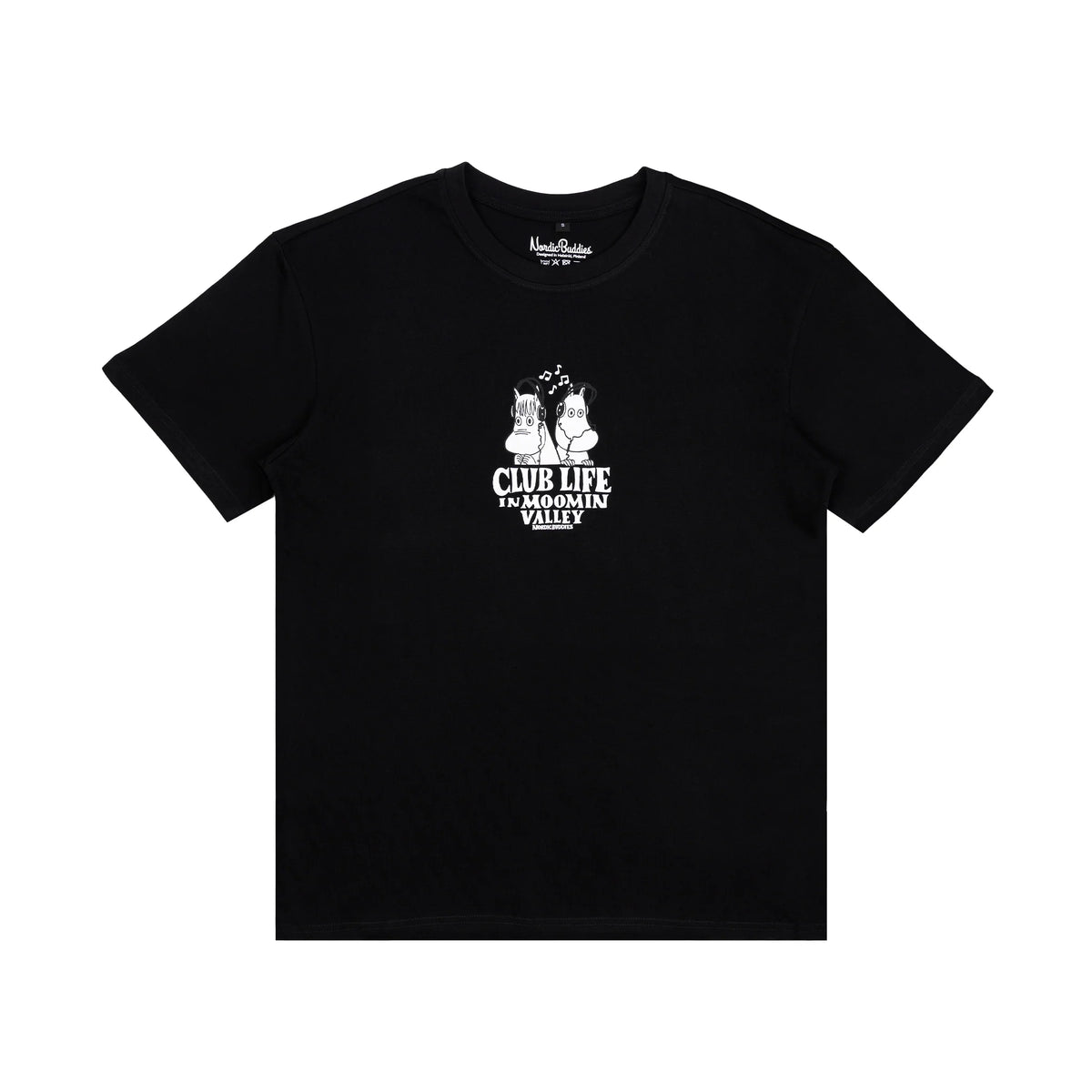 T-shirt Muminki Club Life W25 czarny Nordicbuddies