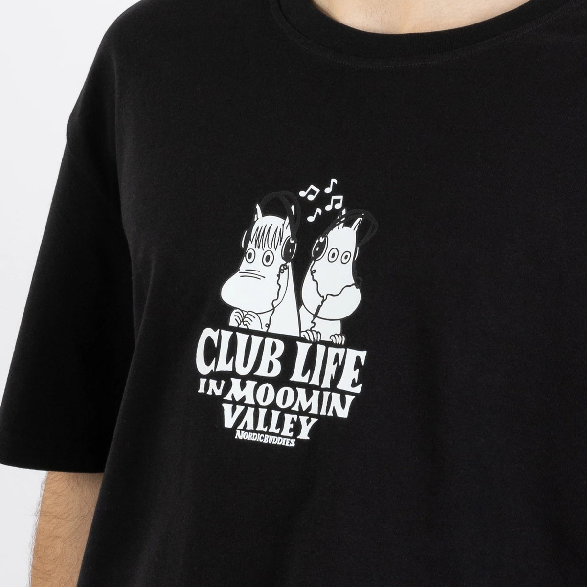 T-shirt Muminki Club Life W25 czarny Nordicbuddies