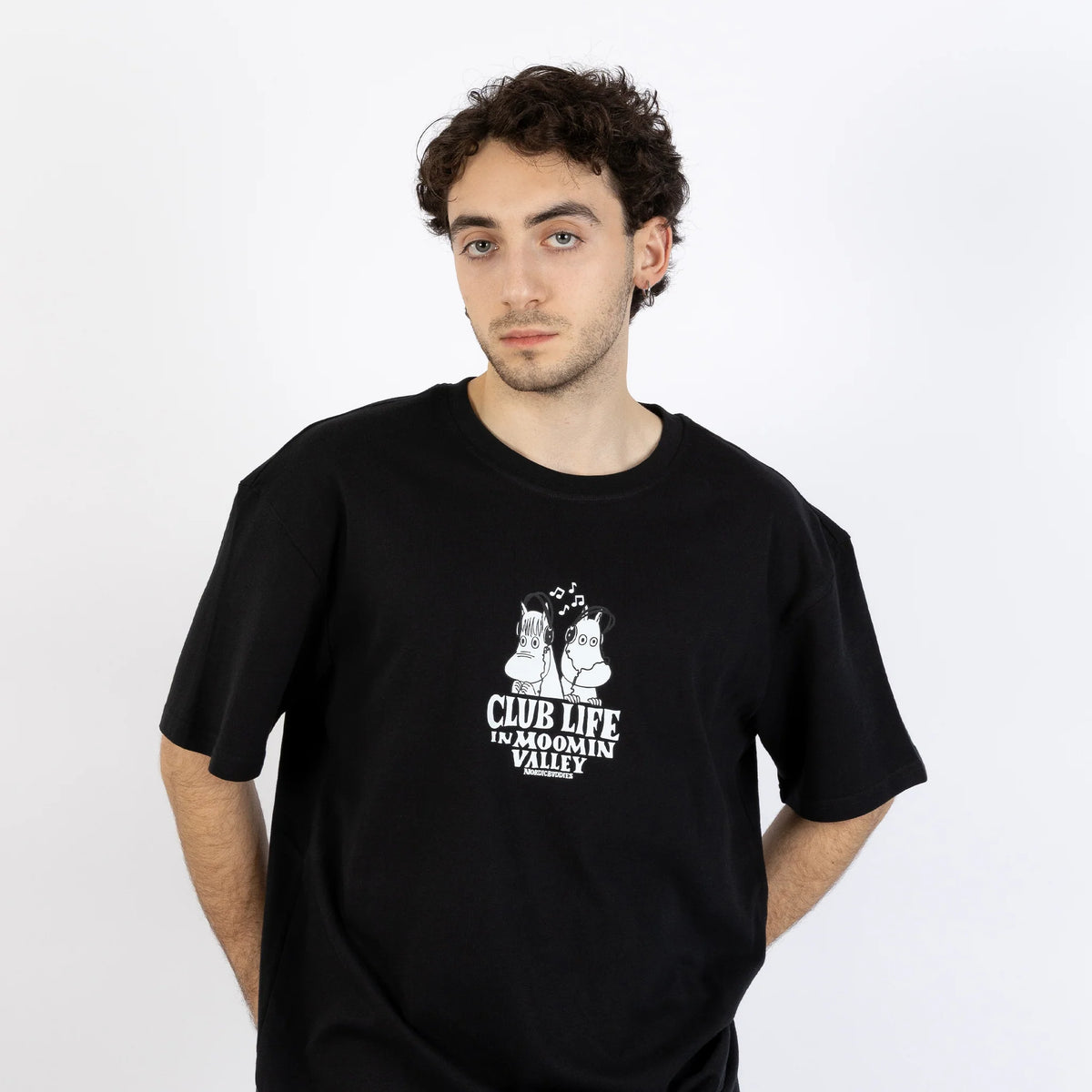 T-shirt Muminki Club Life W25 czarny Nordicbuddies