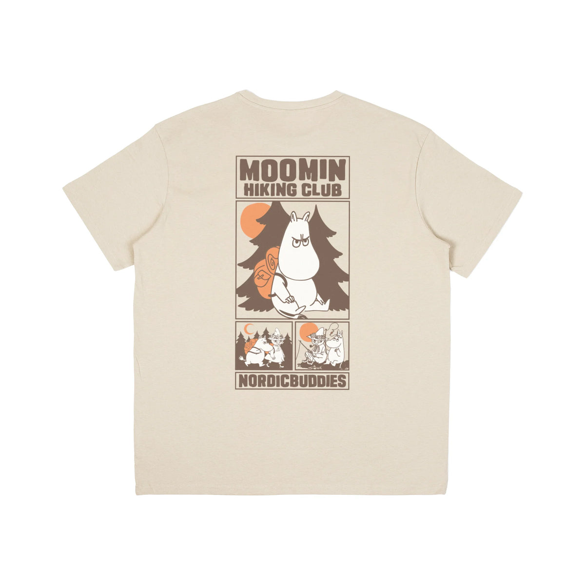 T-shirt Muminki Hiking Club W25 beż Nordicbuddies