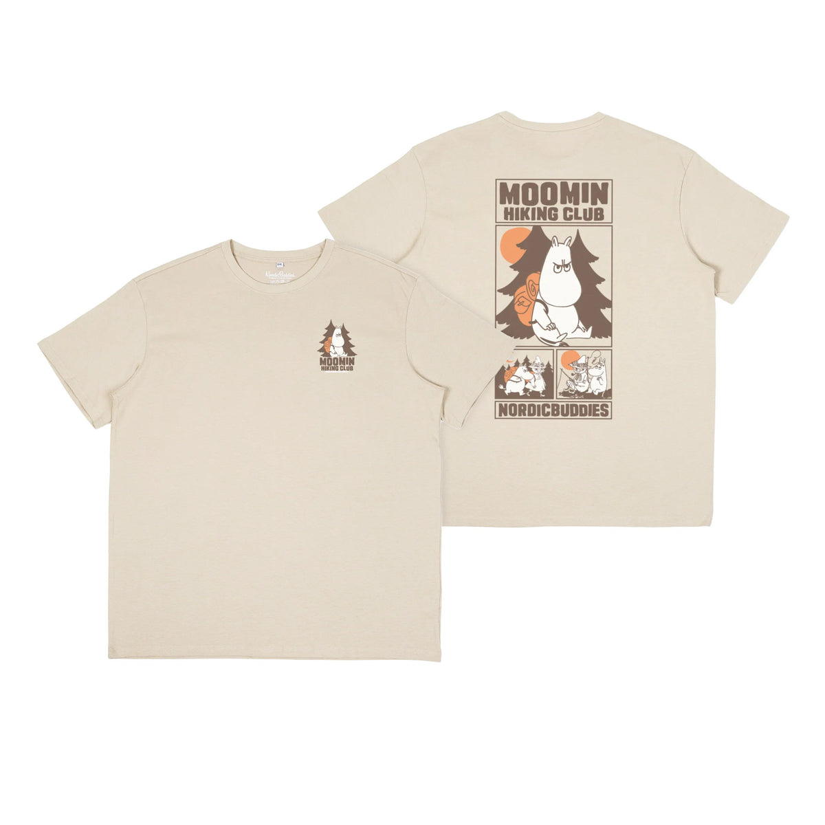 T-shirt Muminki Hiking Club W25 beż Nordicbuddies