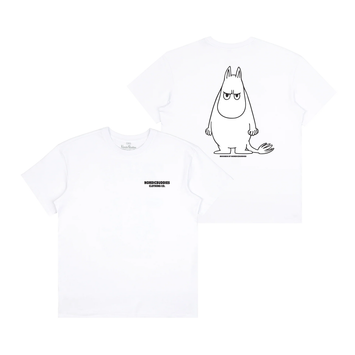 T-shirt Niezadowolony Muminek (biały) NordicBuddies