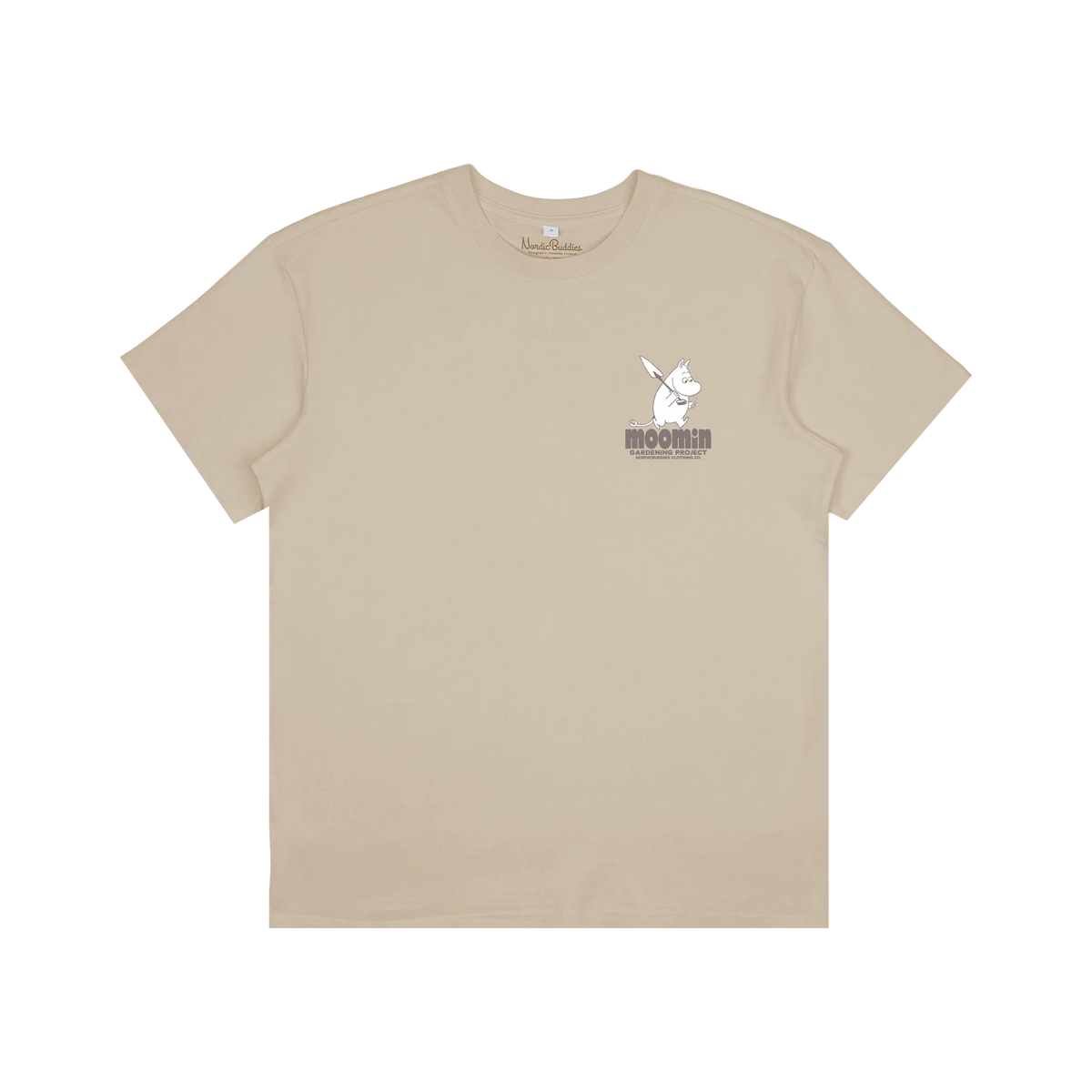 T-shirt Muminek Gardening beż NordicBuddies