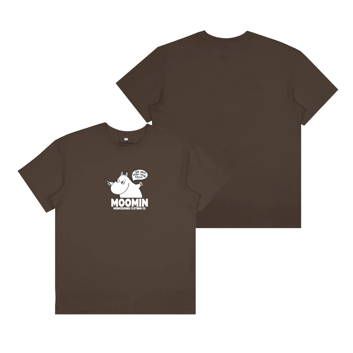 T-shirt Muminek brąz NordicBuddies