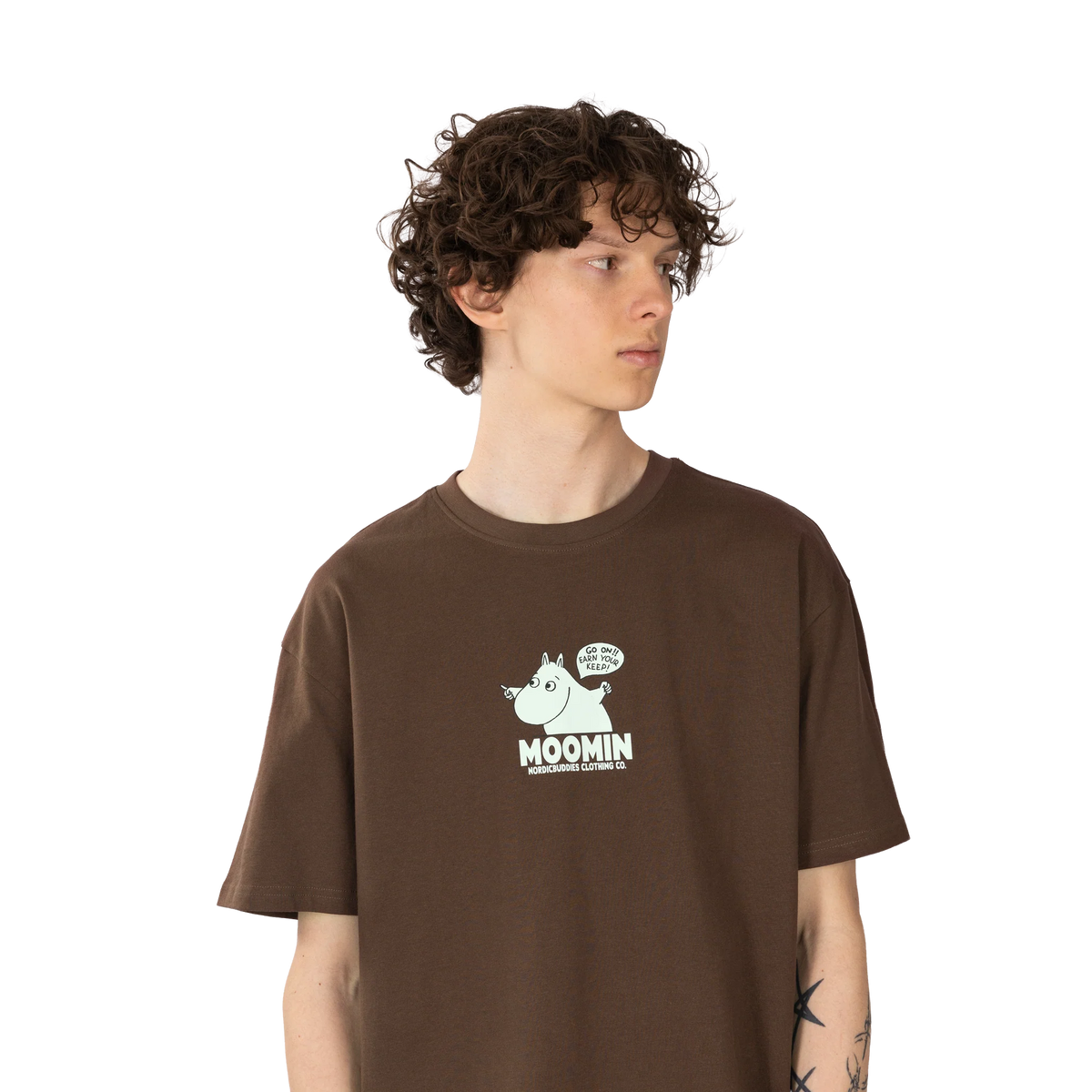T-shirt Muminek brąz NordicBuddies