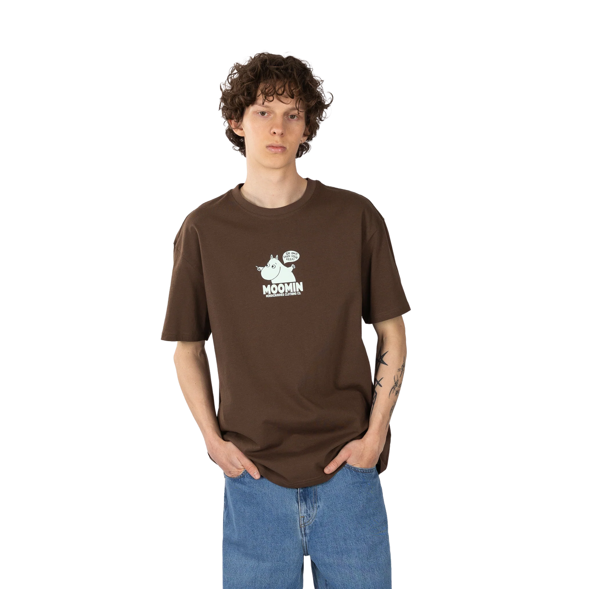 T-shirt Muminek brąz NordicBuddies