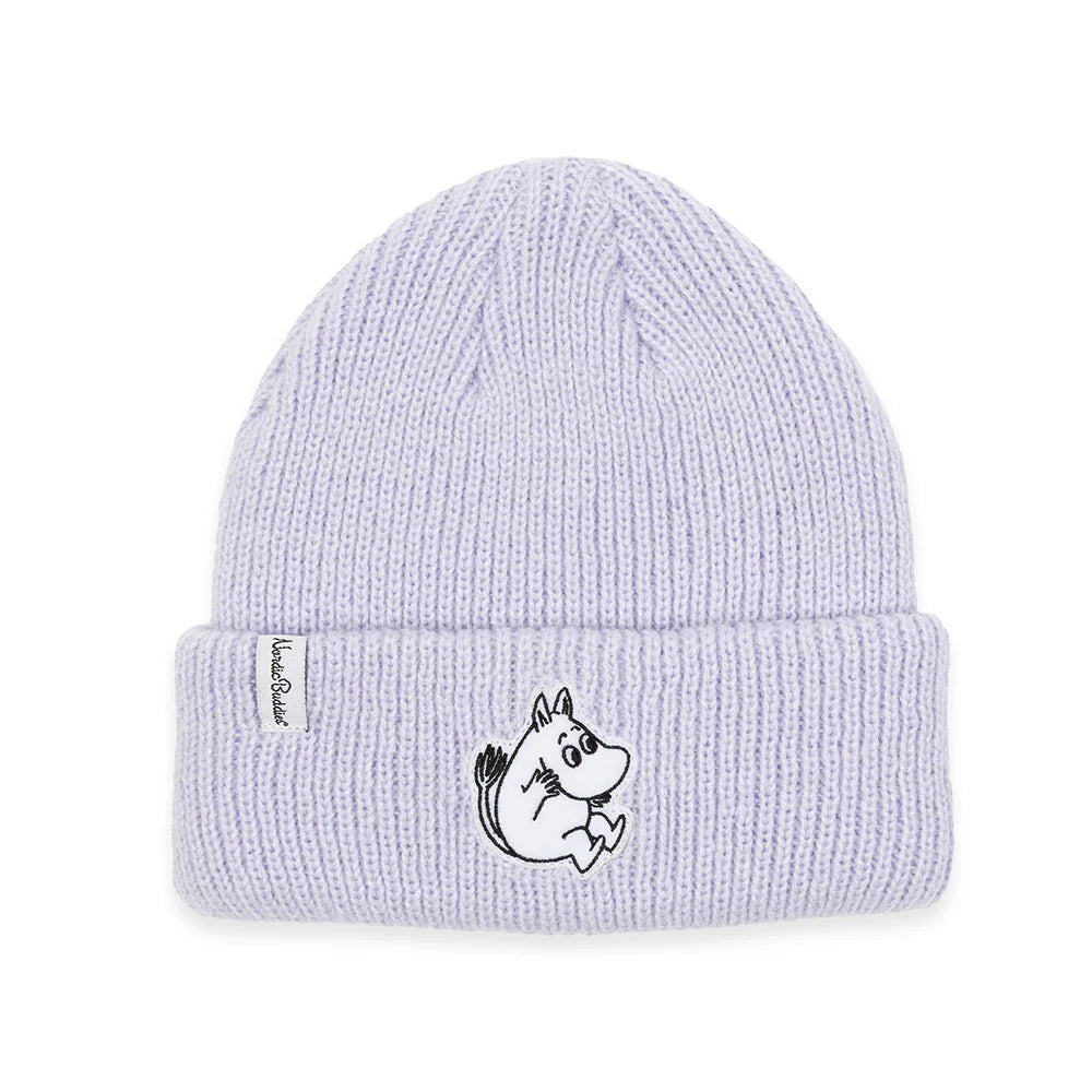 Czapka dziecięca z naszywką Muminek (fiolet) NordicBuddies