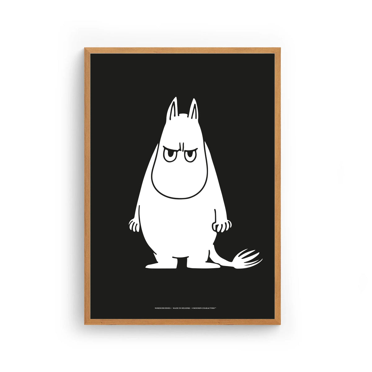 Plakat 50x70 Niezadowolony Muminek (czarny) NordicBuddies