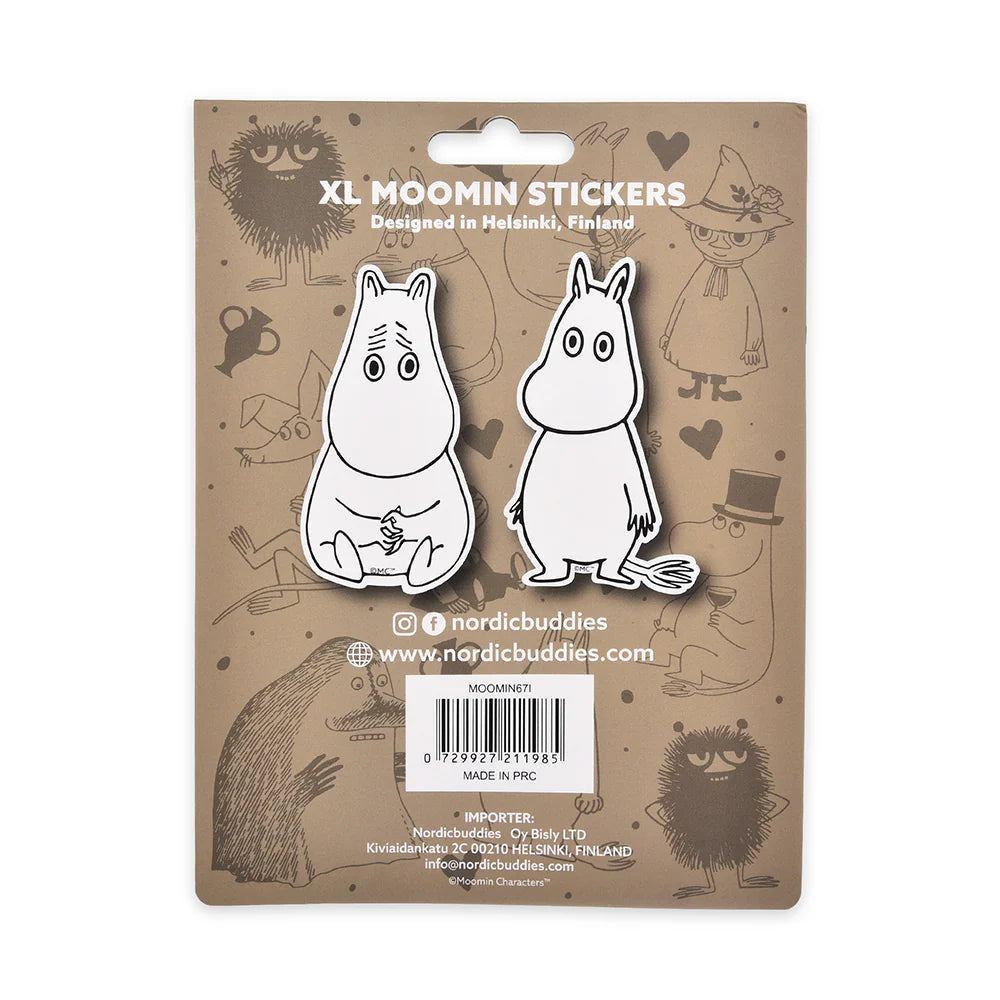 Zestaw 2 naklejek Przestraszony Muminek XL Nordicbuddies