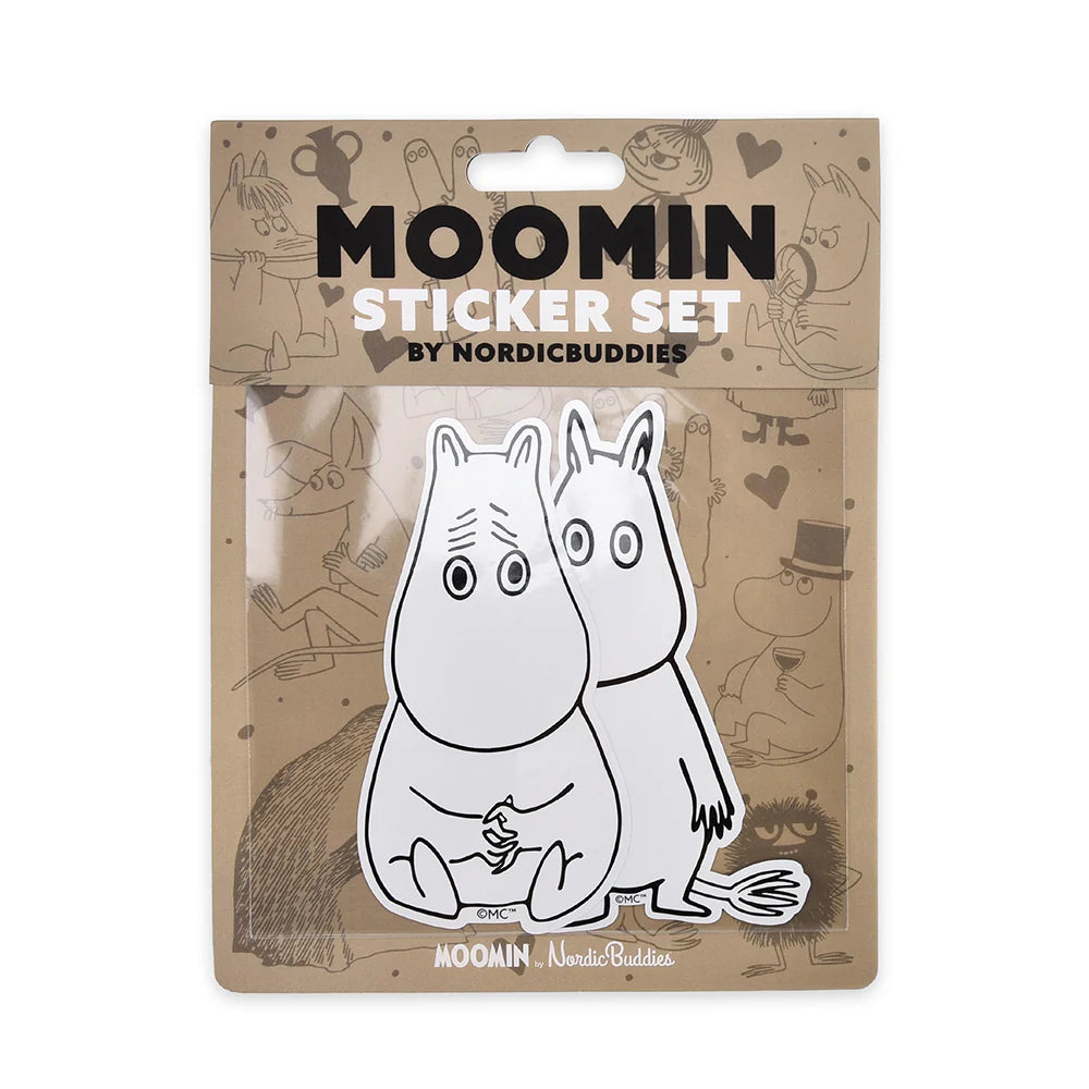 Zestaw 2 naklejek Przestraszony Muminek XL Nordicbuddies