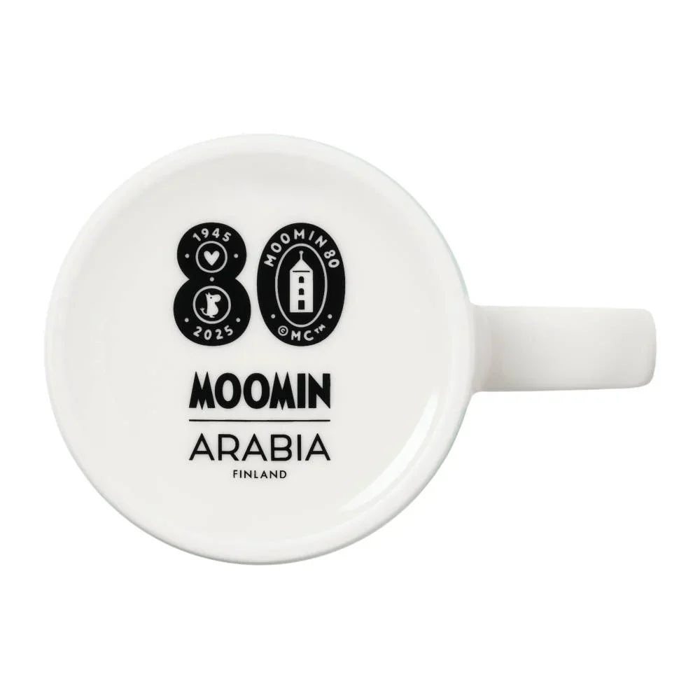 Książka Muminki Drzwi są zawsze otwarte i kubek 300ml Włóczykij Moomin Arabia