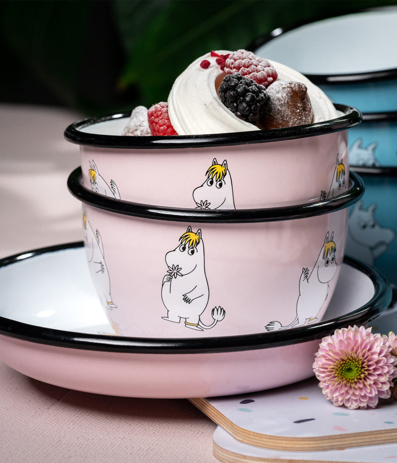 Miska emaliowana 600ml Panna Migotka (jasnoróżowa) Muurla