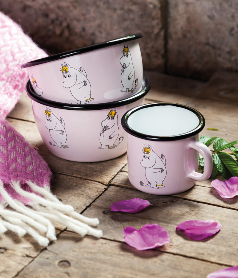 Miska emaliowana 600ml Panna Migotka (jasnoróżowa) Muurla