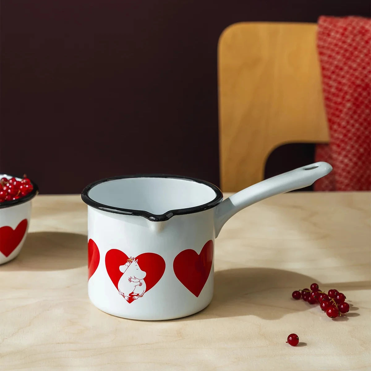 Rondel emaliowany 1300 ml Muminki Heart Muurla