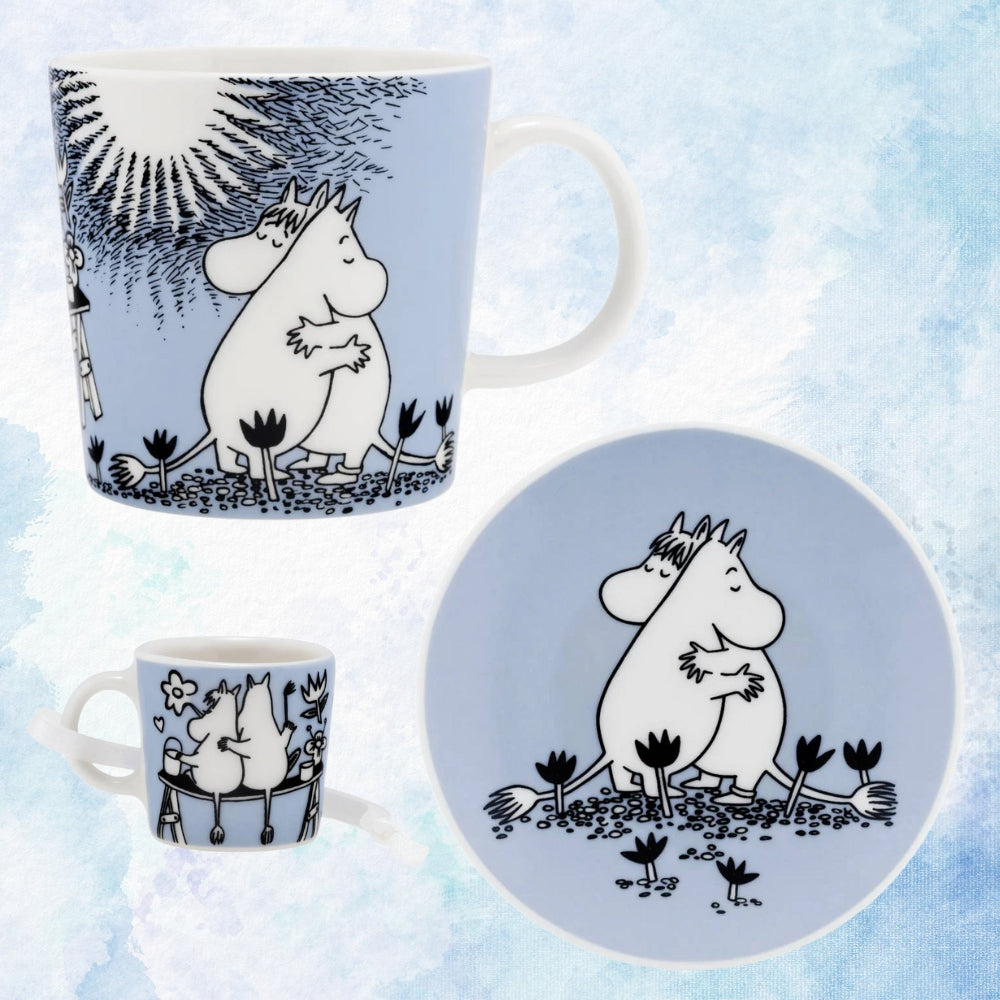 Zestaw kolekcjonerski 3-elementowy Blue Love - Moomin Arabia