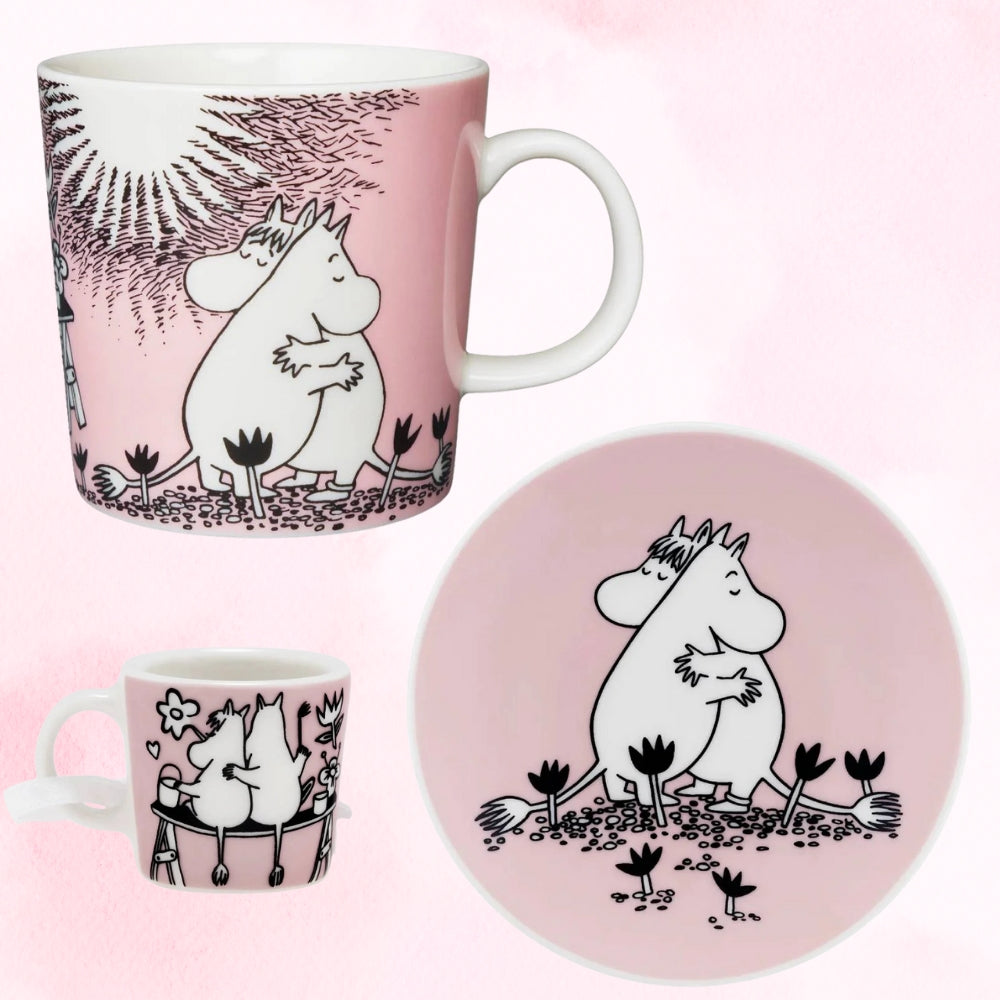 Zestaw kolekcjonerski 3-elementowy Pink Love - Moomin Arabia