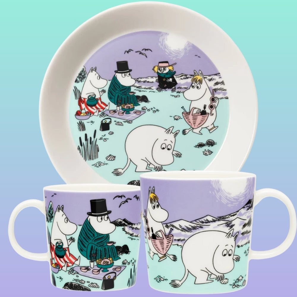 Zestaw porcelanowy 2-elementowy Lato 2025 Beach Day Moomin Arabia