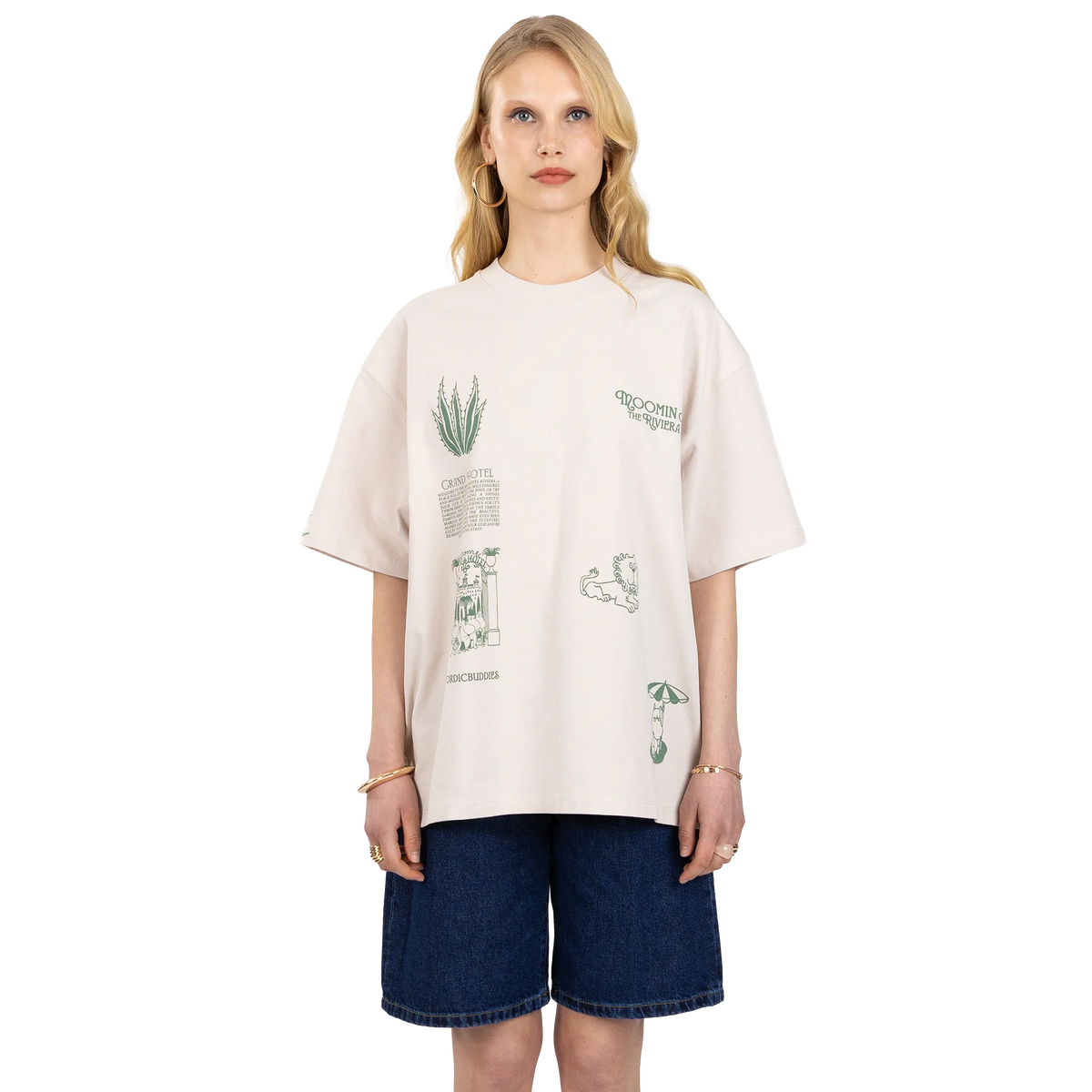 T-shirt Muminek Riviera beż NordicBuddies