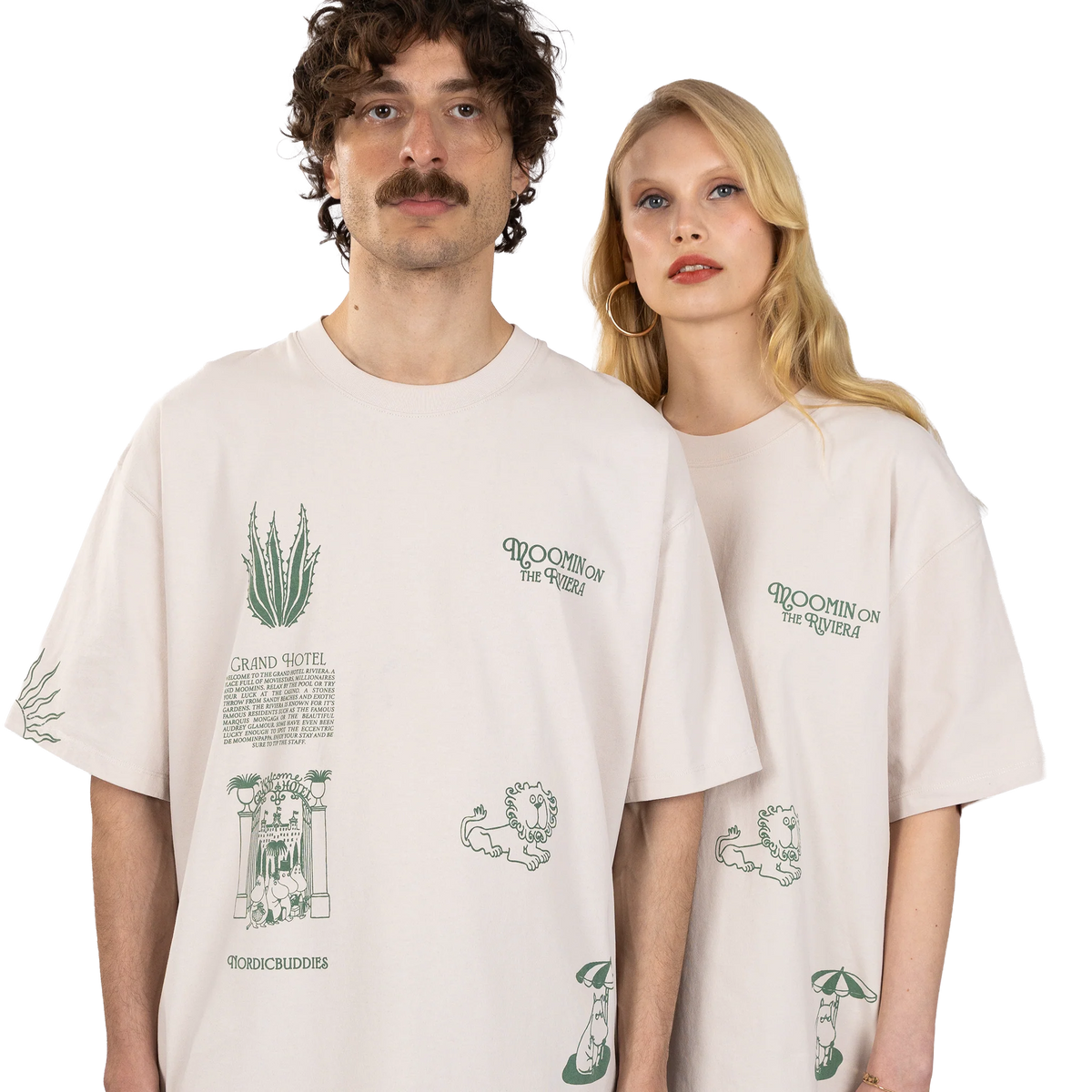 T-shirt Muminek Riviera beż NordicBuddies