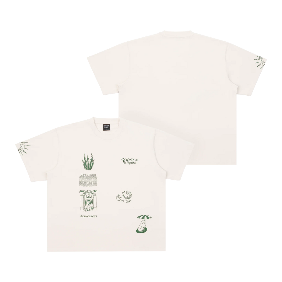 T-shirt Muminek Riviera beż NordicBuddies