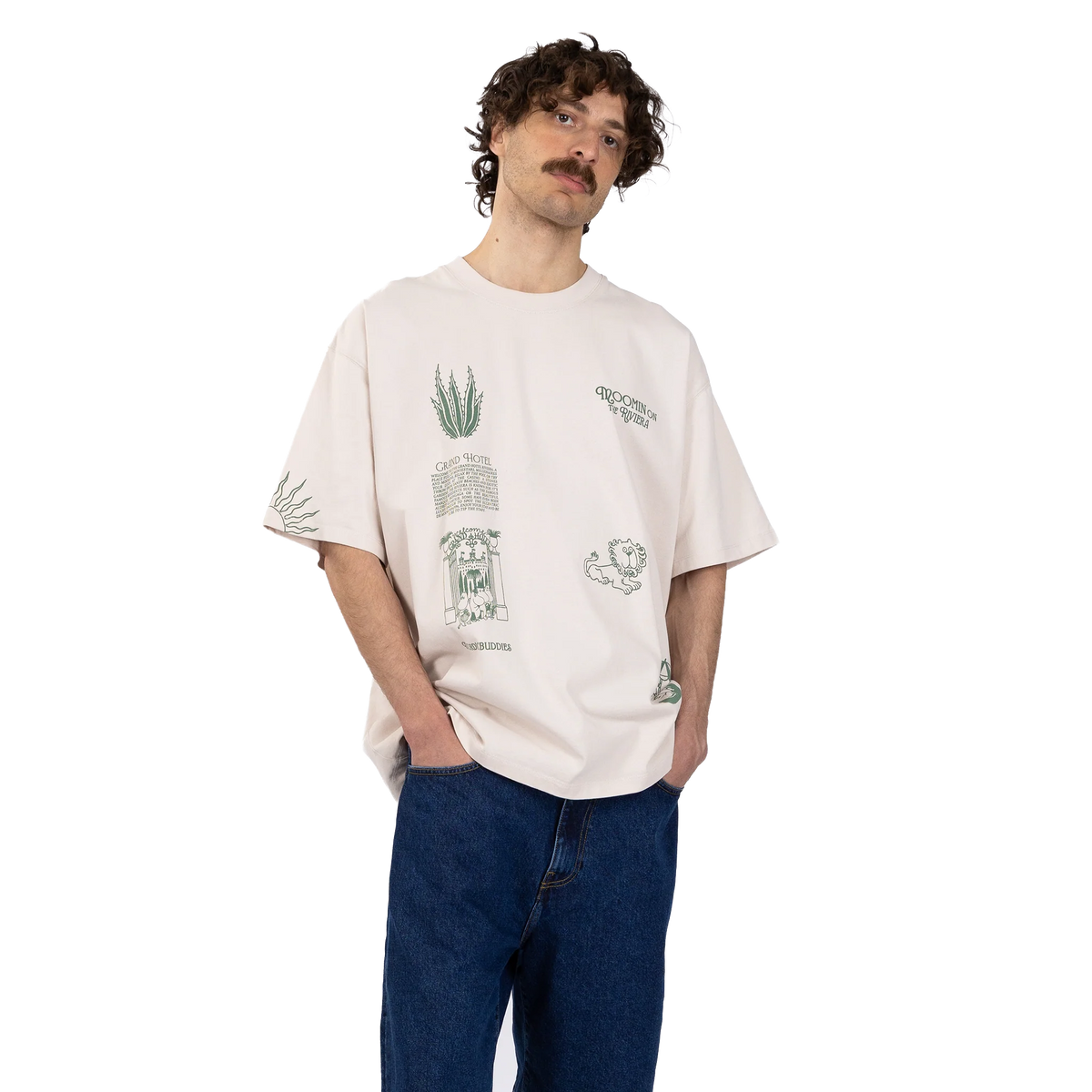 T-shirt Muminek Riviera beż NordicBuddies