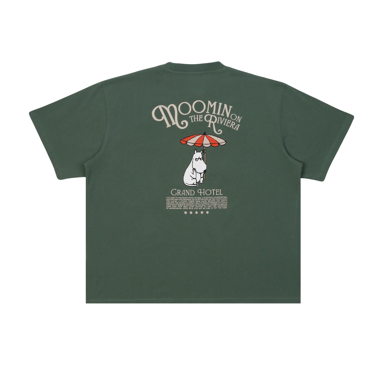T-shirt Muminek Riviera zielony NordicBuddies