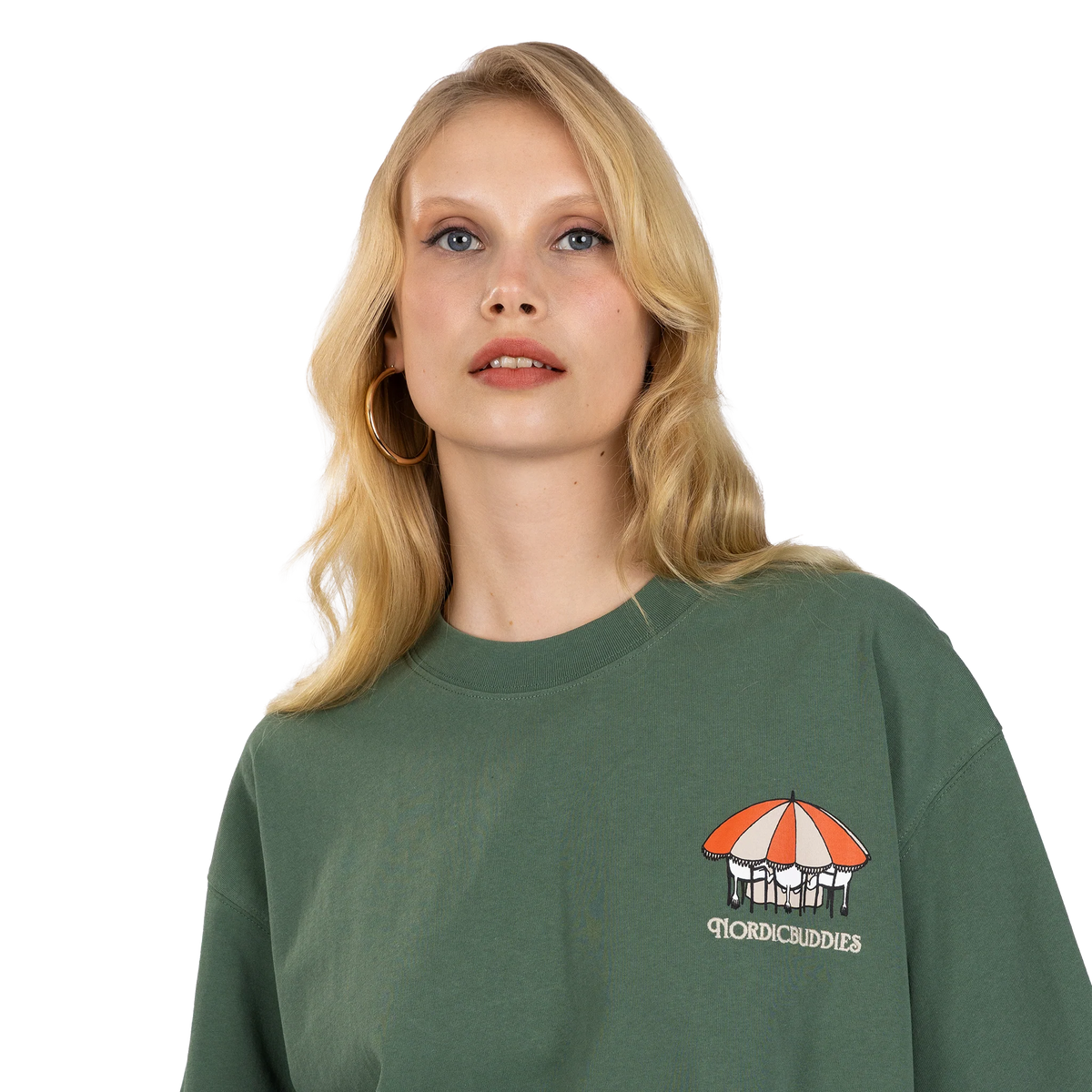 T-shirt Muminek Riviera zielony NordicBuddies