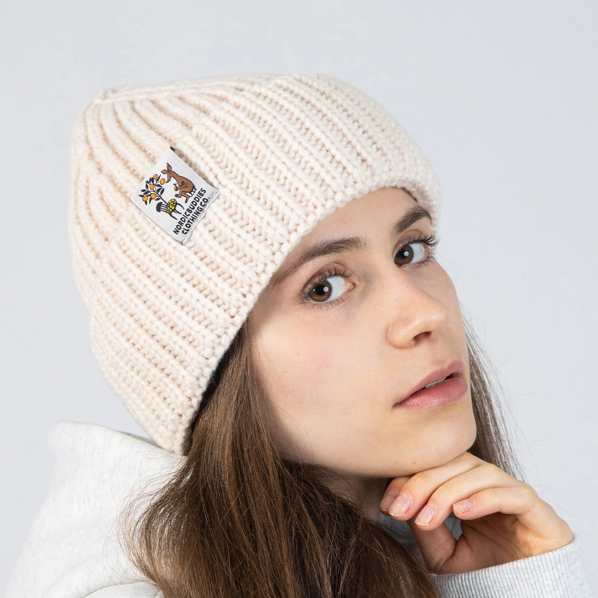 Czapka dziana Ryjek (beż) NordicBuddies