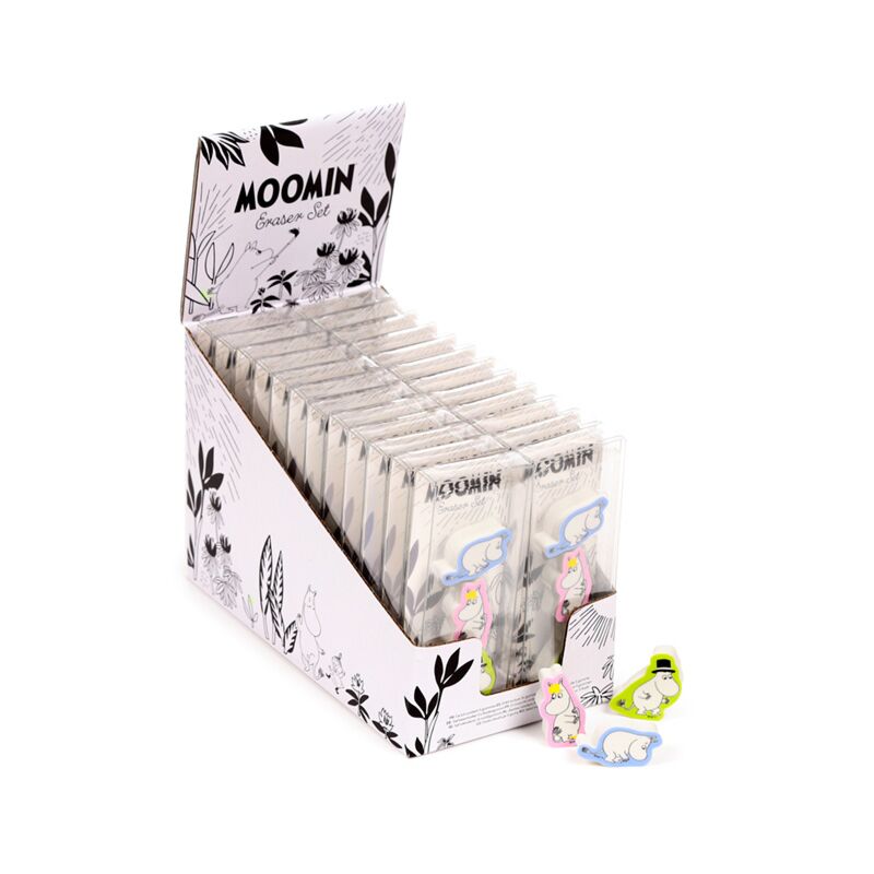 Zestaw 3 gumek do mazania &#39;25 – Moomin Puckator