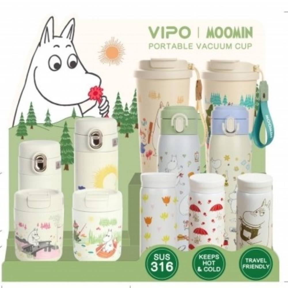 Kubek termiczny dla dzieci Muminek i kwiaty 200ml Vipo