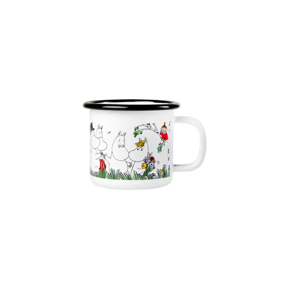 Kubek emaliowany 150ml Rodzina Muminków (biały) Muurla