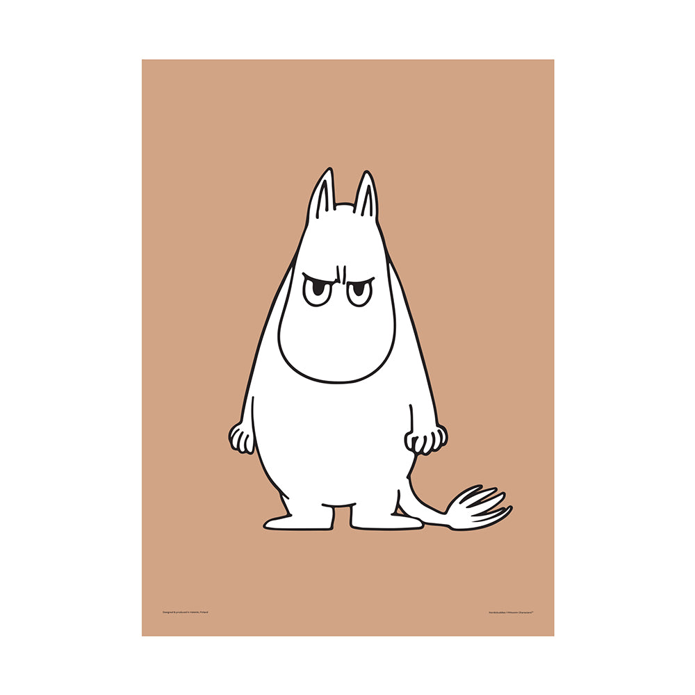 Plakat Niezadowolony Muminek 50x70cm - beżowy Nordicbuddies